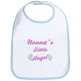 CafePress Nonna's Little Angel Girl Bib - Standard Sky Blue by CafePress