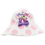ディズニー (Disney) ミニーマウス スイムハット つば広ハット 帽子 白ピンク デイジー 紫外線カット UV 女の子 (XS/S(3-6歳) 頭囲52cm) [並行輸入品]