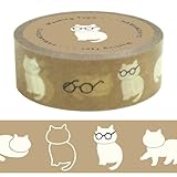濱文様 マスキングテープ ねこめがね