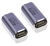 Access 【 40Gbs 2個 】USB4 Type C メスメス 延長 アダプター ストレート USB4.0 高速充電 PD充電 100w 高速データ転送 40Gbps タイプc type-c 延長 アダプタ メス メス USB C コネクター + マイクロファイバークロス付き EC118-S-MM-2P