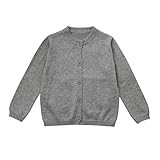 Karchi 子供服 カーディガン セーター ニット シンプル しっかり 冷房対策 無地 　快適 洗練 長袖 ジュニア 学生服 肩掛け キッズ 春秋用 入学式 普段着8色選べる 80-120　 (12