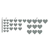 n. Sunforest 40シルバーLove Heartsビニール壁デカール取り外し可能なDIY飾りステッカー赤ちゃん保育園壁アート壁画