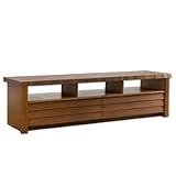 タンスのゲン テレビ台 完成品 タモ材 158cm フルオープンスライドレール 引き出し付き タイム ブラウン 71020032BR