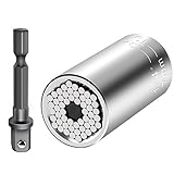 Skycabin 万能 ソケットレンチ セット（7~19mm,1/4～3/4インチ）ユニバーサル グリッパー & ドリルアダプタ&対応 グリッパー