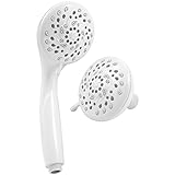 BodyMoods Handheld Shower Head Combo and Fixed Showerhead Kit, White - 5 Spray Settings [並行輸入品]