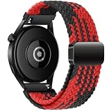時計バンド22mm に対応Huawei Watch GT6 Pro/GT6/GT5/GT4/GT3 46mm、クイックリリース、スマートウォッチベルト22mm 対応Amazfit Watch Bip 6/5/GTR 4/Garmin Venu4 45mm、磁気バックル付き、ナイロン交換用時計ベルト22ミリ