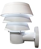 Gama Sonic Triple Tier Solar Outdoor LED Light Fixture, Wall Mount, White Finish #GS-126W [並行輸入品]