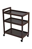narumikk 天然木製3段キッチンワゴン ブラウン 28-101