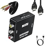 AV to HDMI 変換コンバーター套装 RCA to HDMI 変換器 コンポジット端子ーHDMI端子へ出力用コンバーター 音声転送 720/1080P対応（HDMIケーブルRCAケーブルUSBケーブル付属）