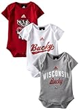 NCAA Wisconsin Badgers Infant 3パッククリーパー ホワイト