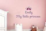 Personalised My little princess heart crown壁ステッカーアートデカール