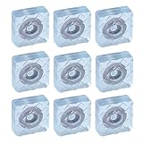 uxcell ゴム足 フロアプロテクター 挿入物金属 アンチスクラッチ 家具 床 保護装置 22×22mm 9個入り