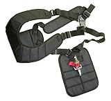 [necker] 草刈機 ベルト バンド 刈払機 交換 クッション パッド 腰当 (黒)