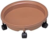 鉢受プレートキャスター付き 290 2台組 ブラウン hati290-2P-BR