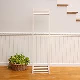 木製L字ハンガーラック 幅50cm/ブラウン