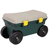 腰掛けガーデンカート　収納付き