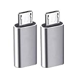 Remarks Japan micro usb Type-C 変換アダプタ 2個セット Type-C to マイクロusb 充電 変換 コネクタ シルバー