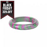 Bubba Chew Soother Bangle Fimble by Gumigem - Silicone Teething Jewellery (Pink/ Green) by Gumigem