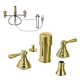 Moen kbki-d-t5210p Kingsley 2ハンドルBidet蛇口、ポリッシュ真鍮