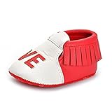 Tovadoo　ベビーシューズ　スリッポン LOVE　アルファベット柄　タッセル　合皮製アッパー　コットン製靴裏　四季通用　履きやすい　履き心地良い　つま先保護 歩行練習用　爽やか　シンプル　カジュア