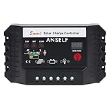 Anself ソーラー充放電コントローラー インテリジェント PWMパネルバッテリー レギュレータ 温度補償10A / 15A / 20A / 25A 12/24V｢4種選択可能｣