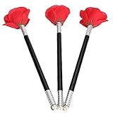 スティック・トゥ・ローズ マジック トリック 花 マジック 杖 クローズアップ ストリート ステージ マジック ギミック 小道具 マジシャン アクセサリー 3個