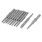 6mmx60mmxH2.5ラウンドシャンク磁気電気六角ドライバービット10個