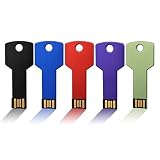 J-boxing カギ型 USBメモリ 16GB 5個セット 高速 USBフラッシュドライブ 鍵型 USB2.0フラッシュメモリ(黒、緑、赤、青、紫)