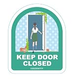 エンスカイ すずめの戸締まり メッセージステッカー 1 KEEP DOOR CLOSED 約66×54mm 紙 PP製