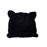 SIEGES キッズ 帽子 ニット帽 ベビー帽子 可愛い 巻き上げる 防寒 冬 男の子 女の子 (ブラック)