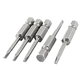 三角スクリュードライバビット，SODIAL(R) 5件ｘ6.3mm六角シャンク2mmチップ磁気三角スクリュードライバビット