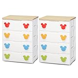 アイリスオーヤマ キッズチェスト 4段 ミッキー MHG-554 2個セット