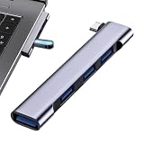 ncba USB エクステンダー ハブ、4 ポート USB ハブ - ノートパソコン用USBスプリッター | フォーインワン USB3.0 ドッキング ステーション USB 3.0 ハブ アダプター ドッキング ステーション 多機能ダイレクト プラグイン コンピューター U USBハブタイプCハブスプリッター、4ポートUSB3.0高速データ転送、ラップトップアクセサリ用USBマルチポートアダプター