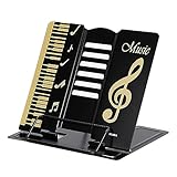 卓上譜面台 折りたたみ 軽量 卓上 楽譜立て コンパクト 楽譜スタンド スコア 譜面台 RAIDE (ブラック×ゴールド)