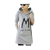 beauty factory マタニティ パーカー シンプル 秋 冬 おしゃれ 4色 白 グレー 黒 赤 サイズ M L XL 産前 妊婦 産後 授乳 (M, グレー)