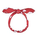 赤ちゃんの女の子のヘアバンドかわいい幼児の弓のヘッドバンドターバンの結び目のヘアバンド- 赤