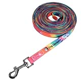 防水ロングリード8m太さ1.5cm幅 DogGarden 超小型犬～小型犬全般 軽量PVC 呼び戻し タイダイ【1.5cm】