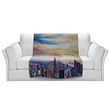 ブランケットウルトラソフトFuzzy 4サイズ！DIANOCHEデザインからby Markus Bleichner NYCクライスラーEmpireホームDecor Unique Designer芸術的