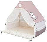 CREAMHAUS 正規輸入品 イヌアバンパーベッド XLサイズ＆イヌアハウス セット(ミルクブラウン＆ベビーピンク) クリームハウス