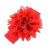 Yuelian(TM) ベビー ヘアアクセサリー フラワー ヘッドバンド ヘアバンド レース 幼児 (レッド)