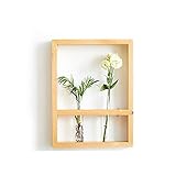 RBHJZ 壁掛けソリッドウッドフラワーラック、ヨーロッパスタイルの屋内リビングルームバルコニー、植物棚に装飾 A+ ( 色 : Red beech )