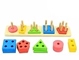 楽しく 遊ぼう 積み木 おもちゃ 木製 知育 玩具 立体 図形 型合わせ 幼児 積木