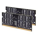 PNY Performance 64GB (2x32GB) DDR4 DRAM 3200MHz (PC4-25600) CL22 1.2V デュアルランク ノートブック/ノートパソコン (SODIMM) コンピューターメモリキット – MN64GK2D43200-TB