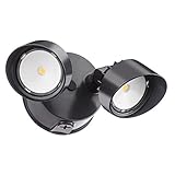 Lithonia Lighting OLF 2RH 40K 120 BZ M4 2-Head Outdoor LED Round Flood Light, Black/Bronze [並行輸入品]