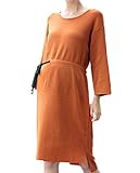 (オーセンティック) AUTHENTIC マタニティ ニット ワンピース ゆったり 妊婦服 産前 産後 ストレッチ 上品 秋冬 (Free, ブラウン)