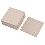 Hongma 20枚セット 超薄い木片 DIY 100×100mm 1mm 工作材料 端材 手作り 素材