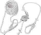 藤井電工 ツヨロン(TSUYORON) 水平親綱緊張器付GCハリップ 20m ホワイト GCH-20BX