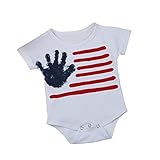 Lutents ベビー服 ロンパース カバーオール 半袖 星条旗模様 女の子 男の子 カジュアル 快適 着心地良い 歩行服 パジャマ 新生児 出産祝いプレゼント 可愛い オシャレ