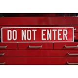 DO NOT ENTER メッセージ サイン 看板 エンボス プレート 警告