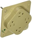 Hubbell Wiring Systems HBL415HI Pro Series 4-Plex Polycarbonate Hospital Grade Receptacle, 15 Amp, 1